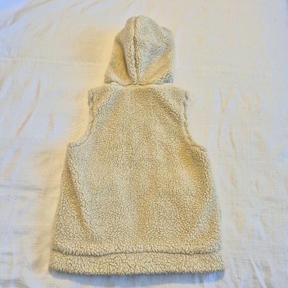 Mini Boden girls size 9-10 years hooded Sherpa fleece jersey lined vest VGUC - Picture 6 of 6